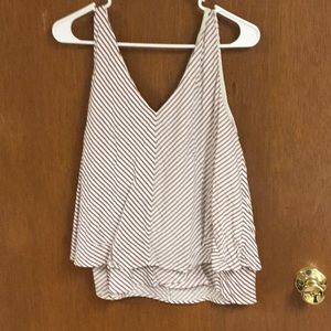 Loft Double V Stripe Tank